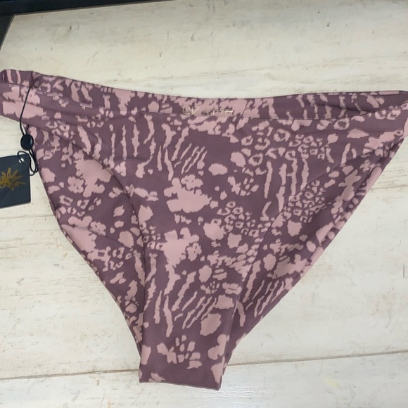 New Skatie Bikini Bottoms, Brown & Tan, Size X-Large, 21% Spandex, Sustainable - Picture 2 of 6